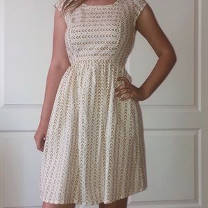 ✨ NEVER WORN white and gold handmade dress